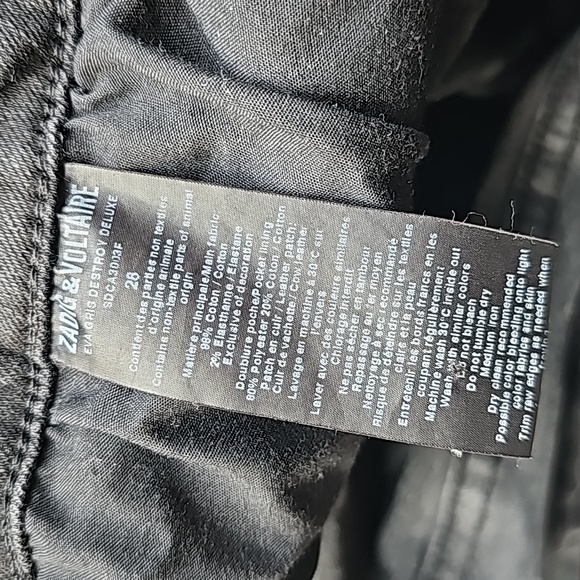 ZADIG & VOLTAIRE Eva Gris Destroy Deluxe Jeans - Picture 8 of 8